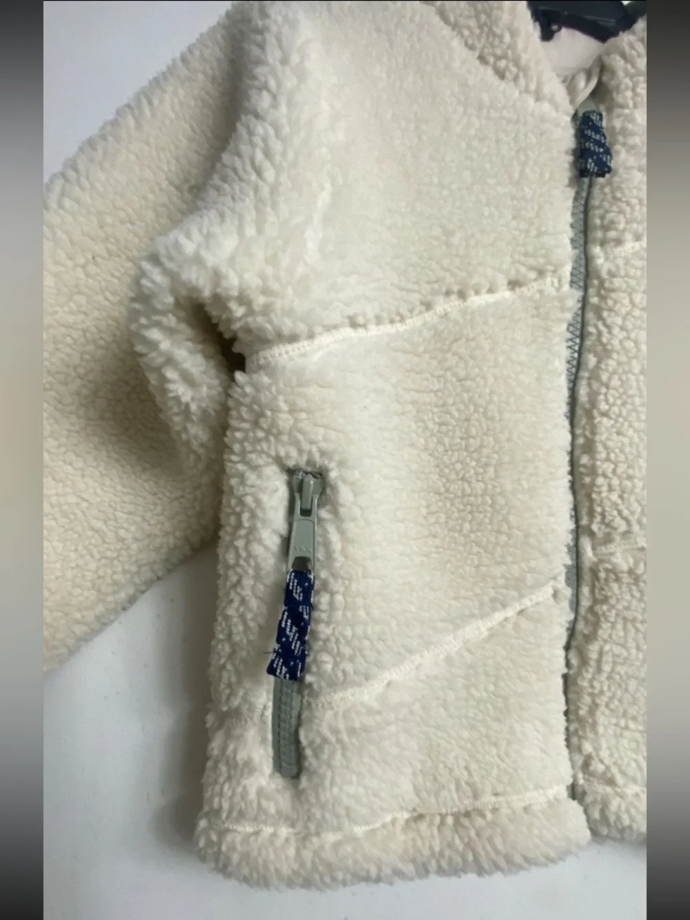 Hanna Andersson In Lambs Wool Faux Shearling Sherpa Jacket Girls Size 4 100cm